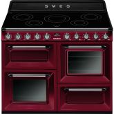 Smeg TR4110IRW red Wine, 110cm Victoria Electric Range Cooker 