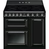 Smeg TR93IBL black, 90cm Victoria Electric Range Cooker Black