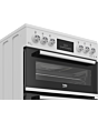 Beko EDG6231W  60cm Twin Cavity Gas Cooker with Enamel Hob - White