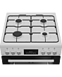 Beko EDG6231W  60cm Twin Cavity Gas Cooker with Enamel Hob - White