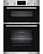 Neff U1GCC0AN0B 59.4cm Built In Electric Double Oven - Black & Steel