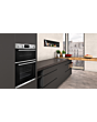 Neff U1GCC0AN0B 59.4cm Built In Electric Double Oven - Black & Steel
