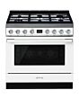 Smeg CPF9GPWH white, 90cm Portofino Dual Fuel Range Cooker White