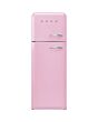 Smeg FAB30LPK5 pink, 60cm 50s Style Left Hand Hinge Freezer over Fridge Pink