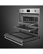Smeg SO6302M2X , 60cm Classic Speedwave XL Combi Microwave Black Glass