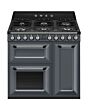Smeg TR93GR Slate Grey, 90cm Victoria Dual Fuel Range Cooker Slate Grey