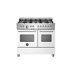 Bertazzoni MAS106L2EBIC Matt White, Master 100cm Range Cooker Twin Oven Dual Fuel Matt White