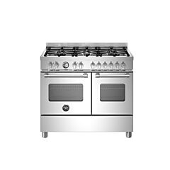 Bertazzoni MAS106L2EXC Stainless Steel, Master 100cm Range Cooker Twin Oven Dual Fuel Stainless Stee