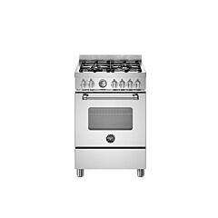 Bertazzoni MAS64L1EXC Stainless Steel, Master 60cm Range Cooker Single Oven Dual Fuel Stainless Stee