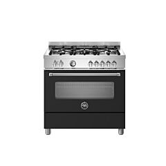 Bertazzoni MAS95C1ENEC Matt Black, Master 90cm Range Cooker Single Oven Dual Fuel Matt Black