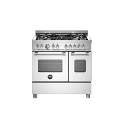 Bertazzoni MAS95C2EXC Stainless Steel, Master 90cm Range Cooker Twin Oven Dual Fuel Stainless Steel