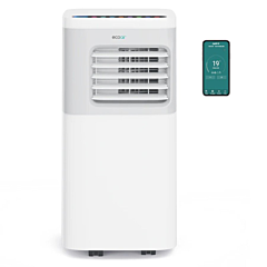 EcoAir APOLLO 10K White, 10,000 Btu, Window Kit, Remote Control, Smart Wi-Fi Connectivity, Cooling, 