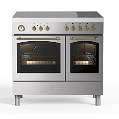 Fratelli 700220 Stainless Steel, 900mm Twin Oven (60/30) Range Cooker with Induction Top in Stainles