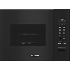 Miele M2224SC Obsidian Black, 50cmwide,37cmhigh-80-900WMicrowave,800WGrill,EasySensor,17litrecapacit