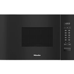Miele M2234SC Obsidian Black, 60cmwide,80-900WMicrowave,800WGrill,EasySensor,17litrecapacity,Automat