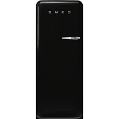 Smeg FAB28LBL5UK black, 60cm 50s Style Left Hand Hinge Fridge with Icebox Black