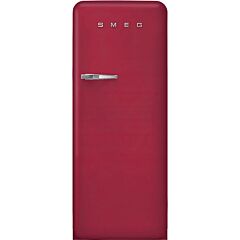 Smeg FAB28RDRB5 Ruby Red, 60cm 50s Style Right Hand Hinge Fridge with Icebox Ruby Red