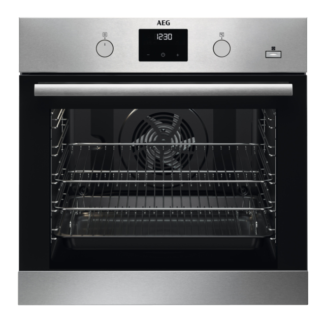 AEG BES35501EM 62.5cm Built In Electric Single Oven - Stainless Steel