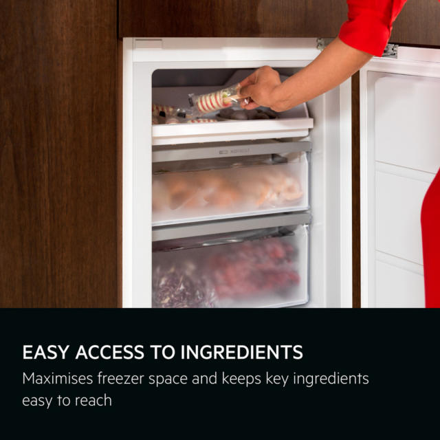 AEG NSC7N18ZES 54.6cm Built-In Frost Free Fridge Freezer