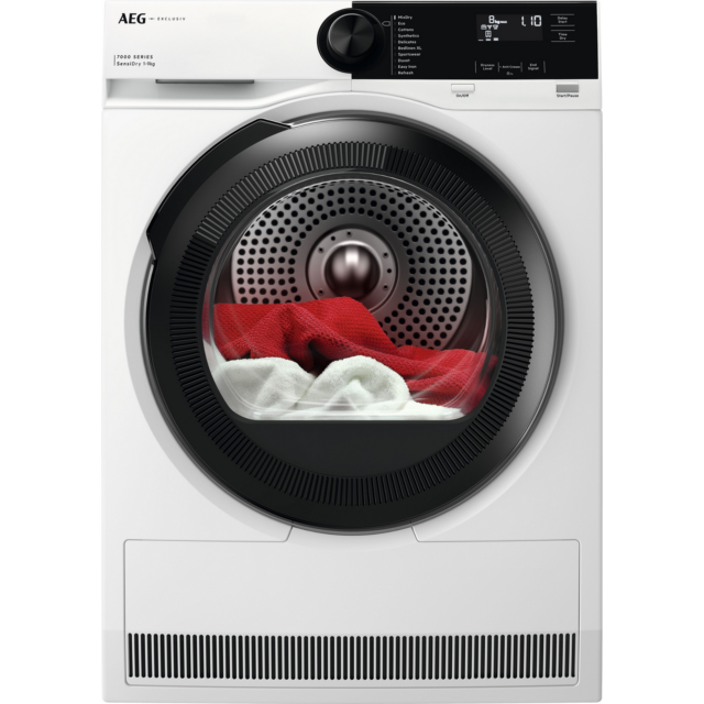 AEG TR729A4B 9kg Heat Pump Tumble Dryer White