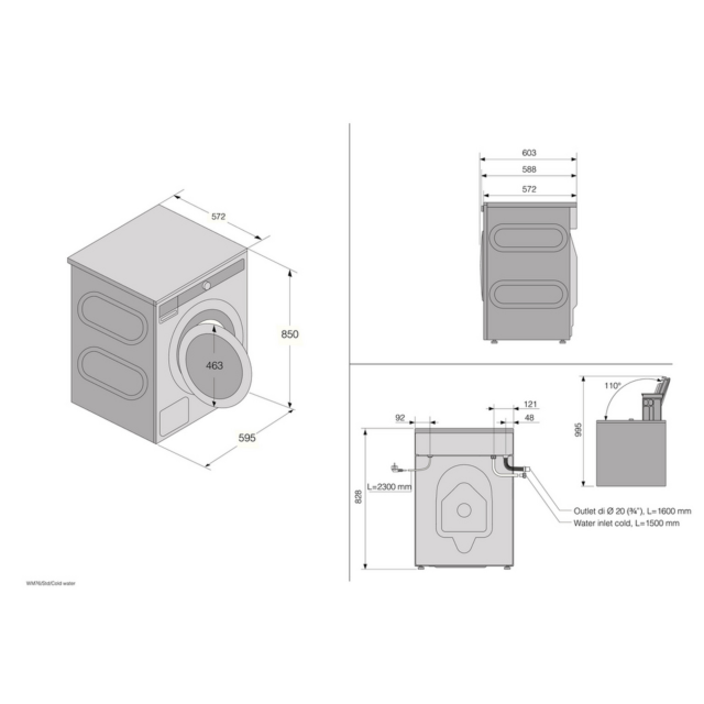 Asko W1094W.UK 9kg 1400 Spin Washing Machine White