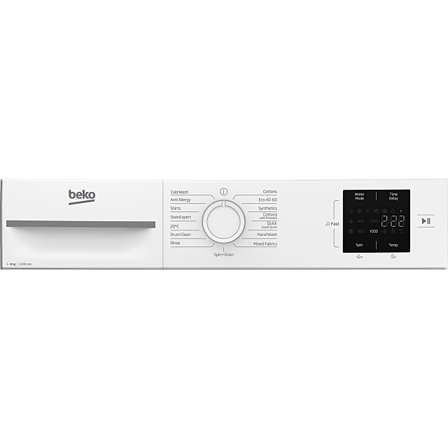 Beko BMN3WT3821W  8kg 1200 Spin RecycledTub Washing Machine - White