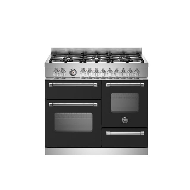 Bertazzoni MAS106L3ENEC Matt Black, Master 100cm Range Cooker XG Oven Dual Fuel Matt Black