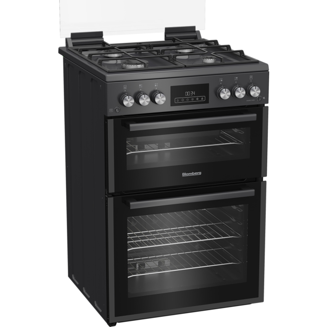 Blomberg GGRN655N  60cm Double Oven Gas Cooker with Gas Hob - Anthracite
