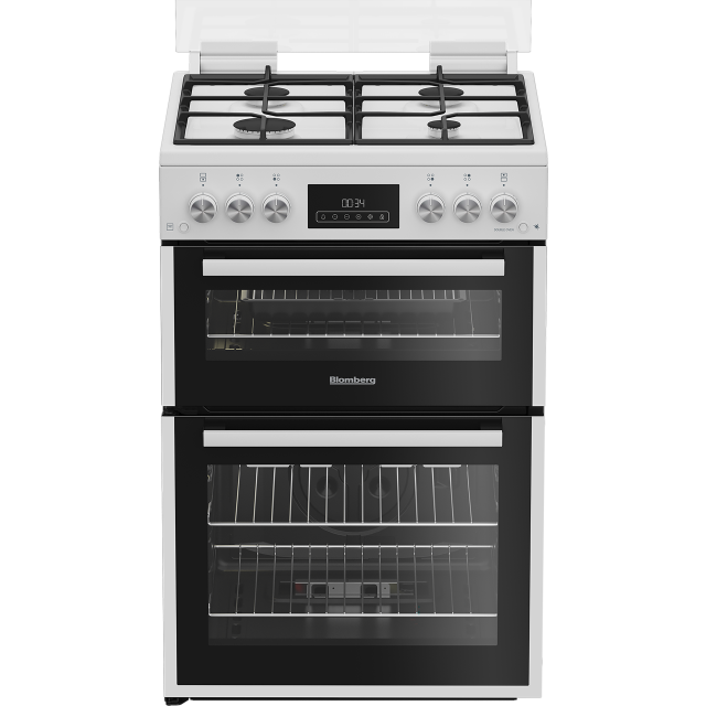 Blomberg GGRN655W  60cm Double Oven Gas Cooker with Gas Hob - White