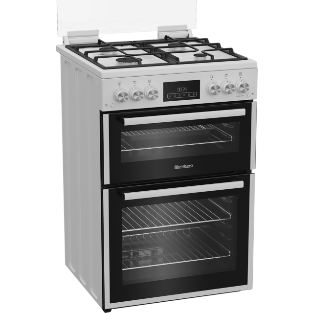 Blomberg GGRN655W  60cm Double Oven Gas Cooker with Gas Hob - White