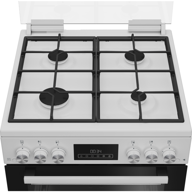 Blomberg GGRN655W  60cm Double Oven Gas Cooker with Gas Hob - White
