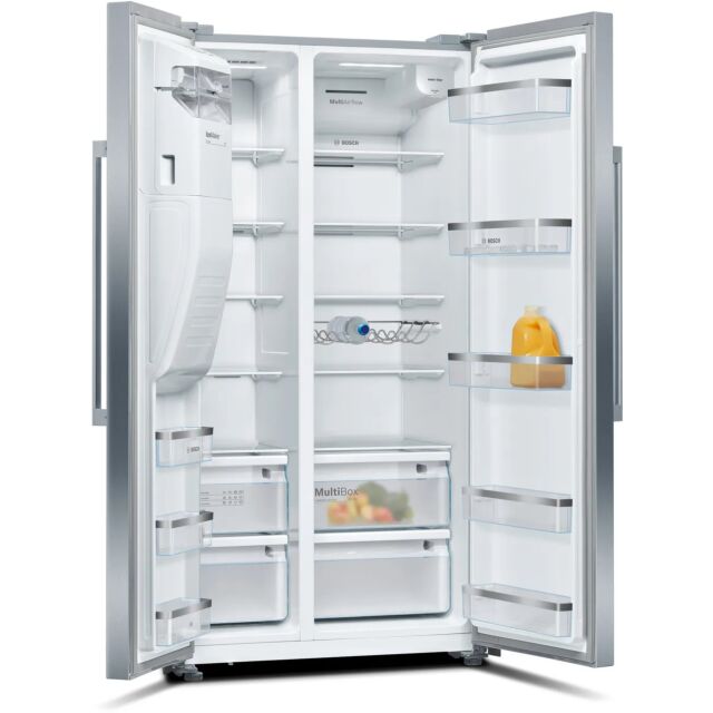 Bosch KAD93AIERG 90cm No Frost American Fridge Freezer - Brushed Steel