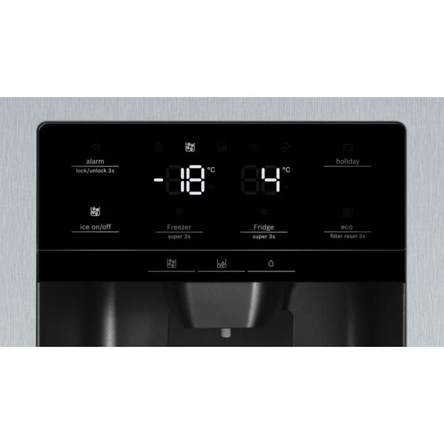 Bosch KAD93AIERG 90cm No Frost American Fridge Freezer - Brushed Steel