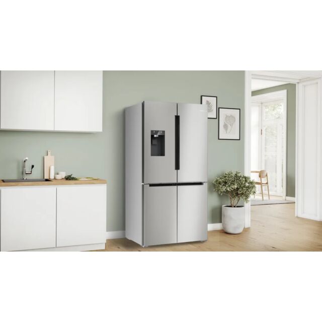 Bosch KFD96APEA 90.5cm Plumbed No Frost American Fridge Freezer - Stainless Steel