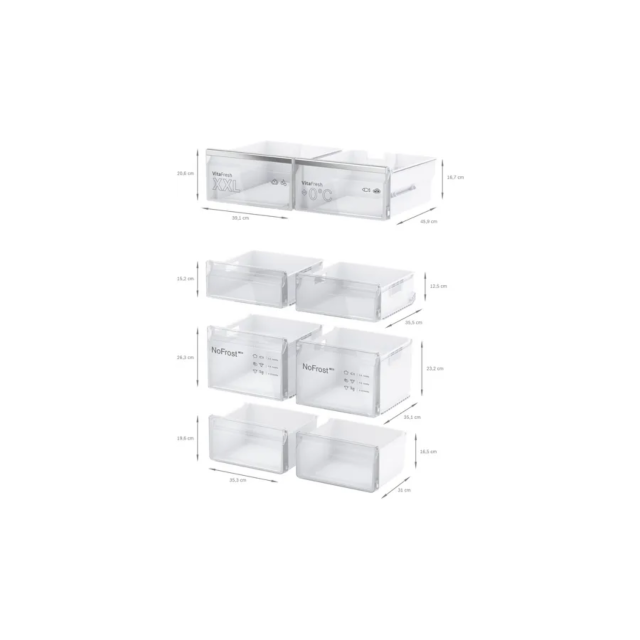 Bosch KFN96APEAG Series 6 French Door American Style Fridge Freezer