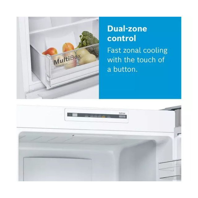 Bosch KGN34NLEAG 60cm 50/50 No Frost Fridge Freezer - Silver