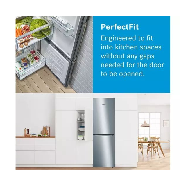 Bosch KGN34NLEAG 60cm 50/50 No Frost Fridge Freezer - Silver