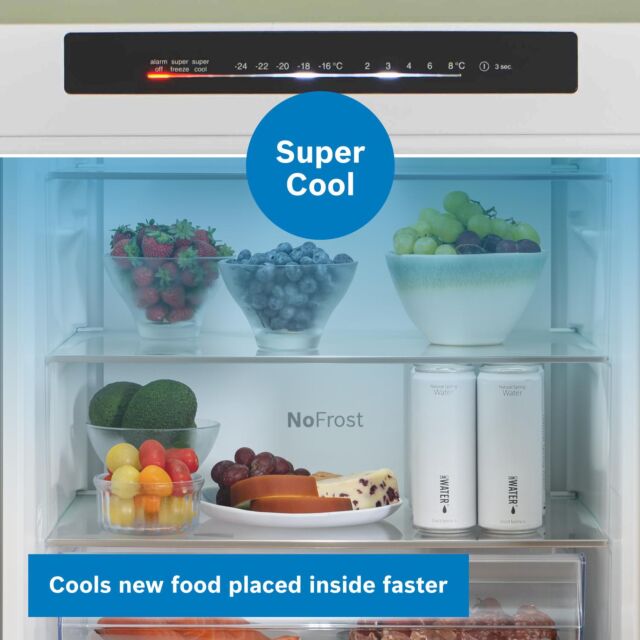 Bosch KGN392LDFG 60cm 70/30 Fridge Freezer - Inox