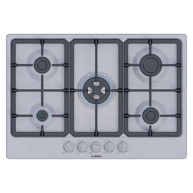 Bosch PGQ7B5K90 75cm Stainless Steel Gas Hob