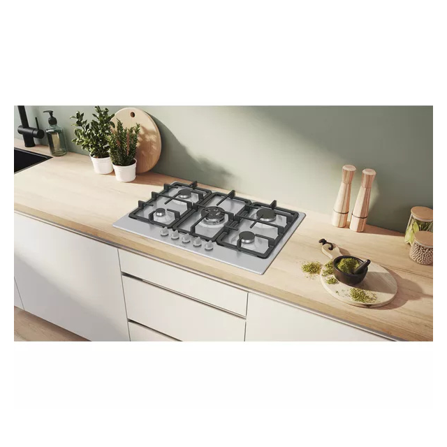 Bosch PGQ7B5K90 75cm Stainless Steel Gas Hob