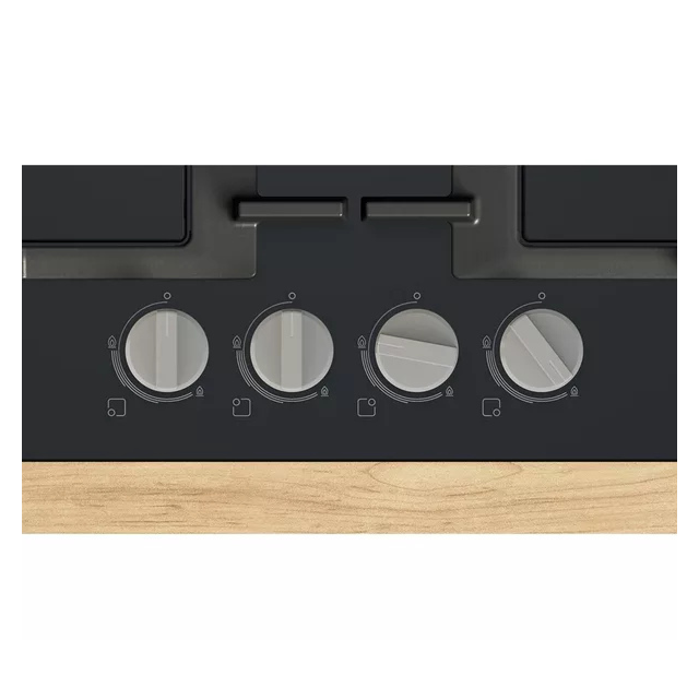 Bosch PNP6B6K40 60cm Black Gas Hob with 4 Burners