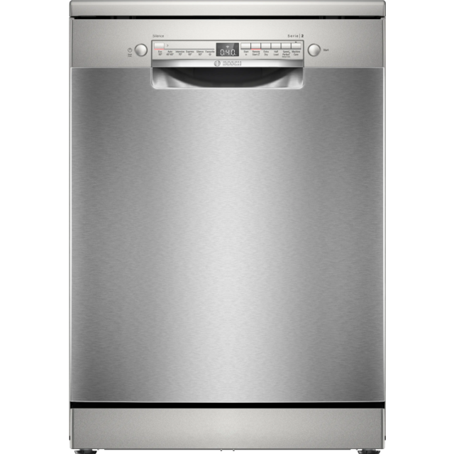 Bosch SMS2HVI06G Silver Inox, 6 programmes, Vario baskets, Vario Drawer, 5 options, 46dB, 9L, 14 pla