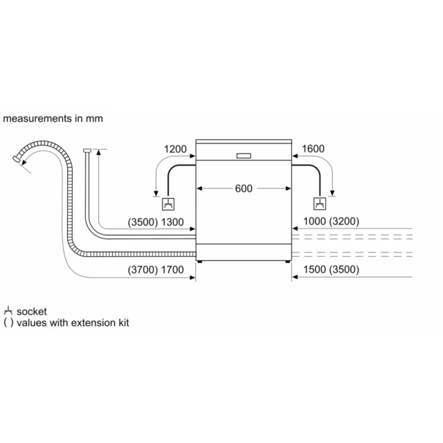 Bosch SMS2HVI67G Dishwasher Stainless Steel 14 Place Settings
