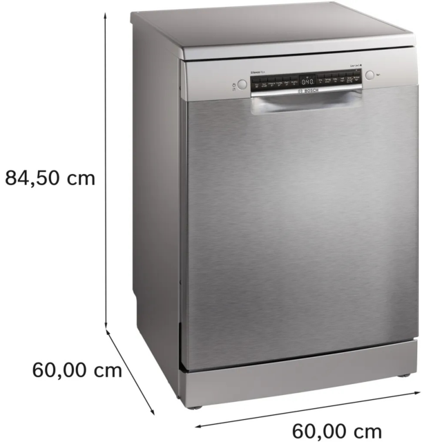 Bosch SMS4EKI06G Brushed Steel Dishwasher with Anti-Fingerprint Finish