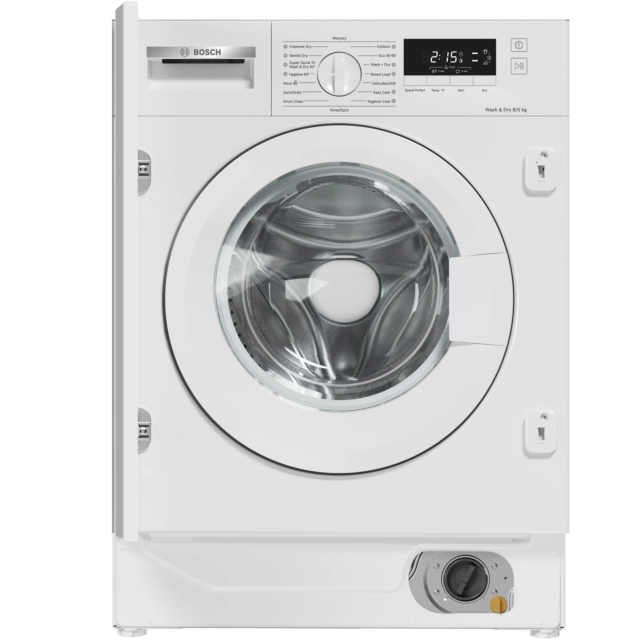 Bosch WKD28260GB White, Capacity 8kg/5kg, 1400 rpm, Time delay / time remaining, White door