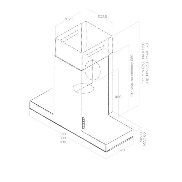 Elica HAIKU-60-SS Wall hood Stainless Steel