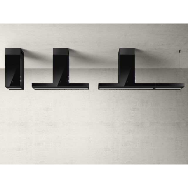 Elica HAIKU-ISL-120-BLK Island hood Black glass