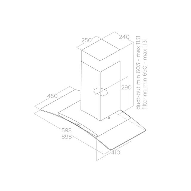 Elica REEF-A-90 Wall hood Stainless Steel