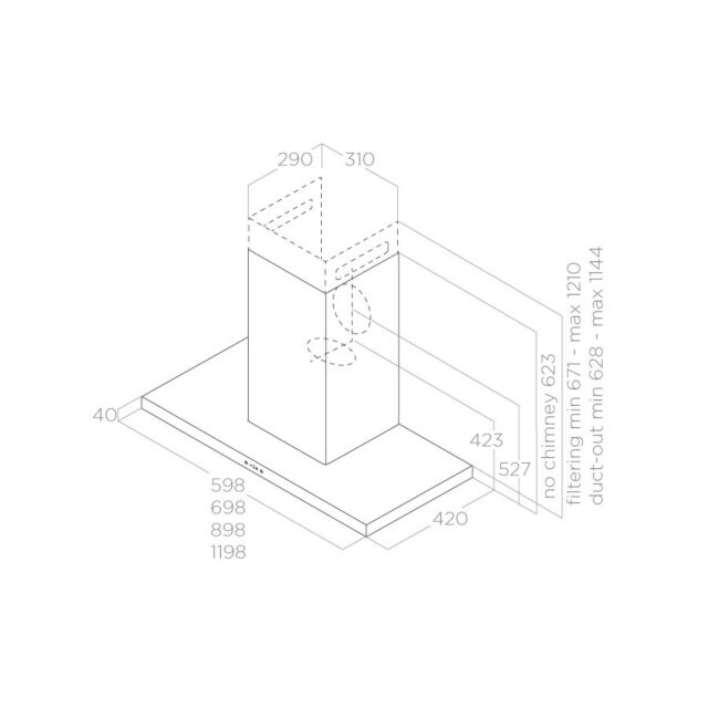Elica THIN-90 Wall hood Stainless Steel