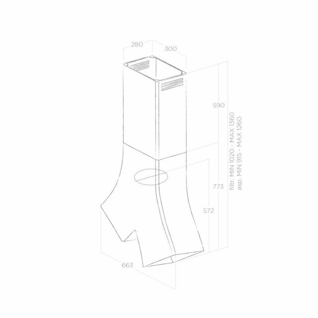 Elica YIN Island hood White